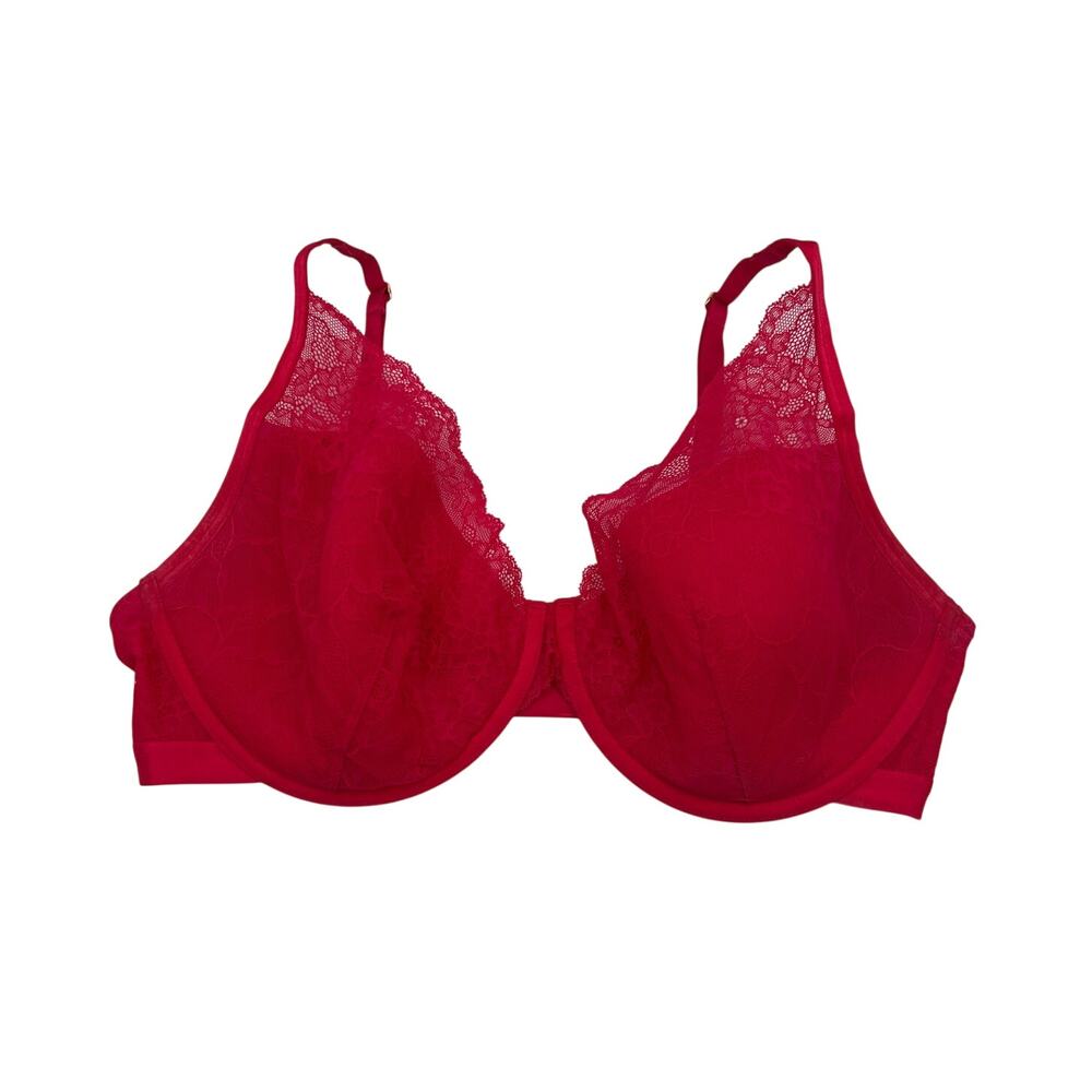SOMA LIGHTEST LIFT PLUNGE LACE BRA CONVERTIBLE BACK STRAPS HOT PINK 38DD